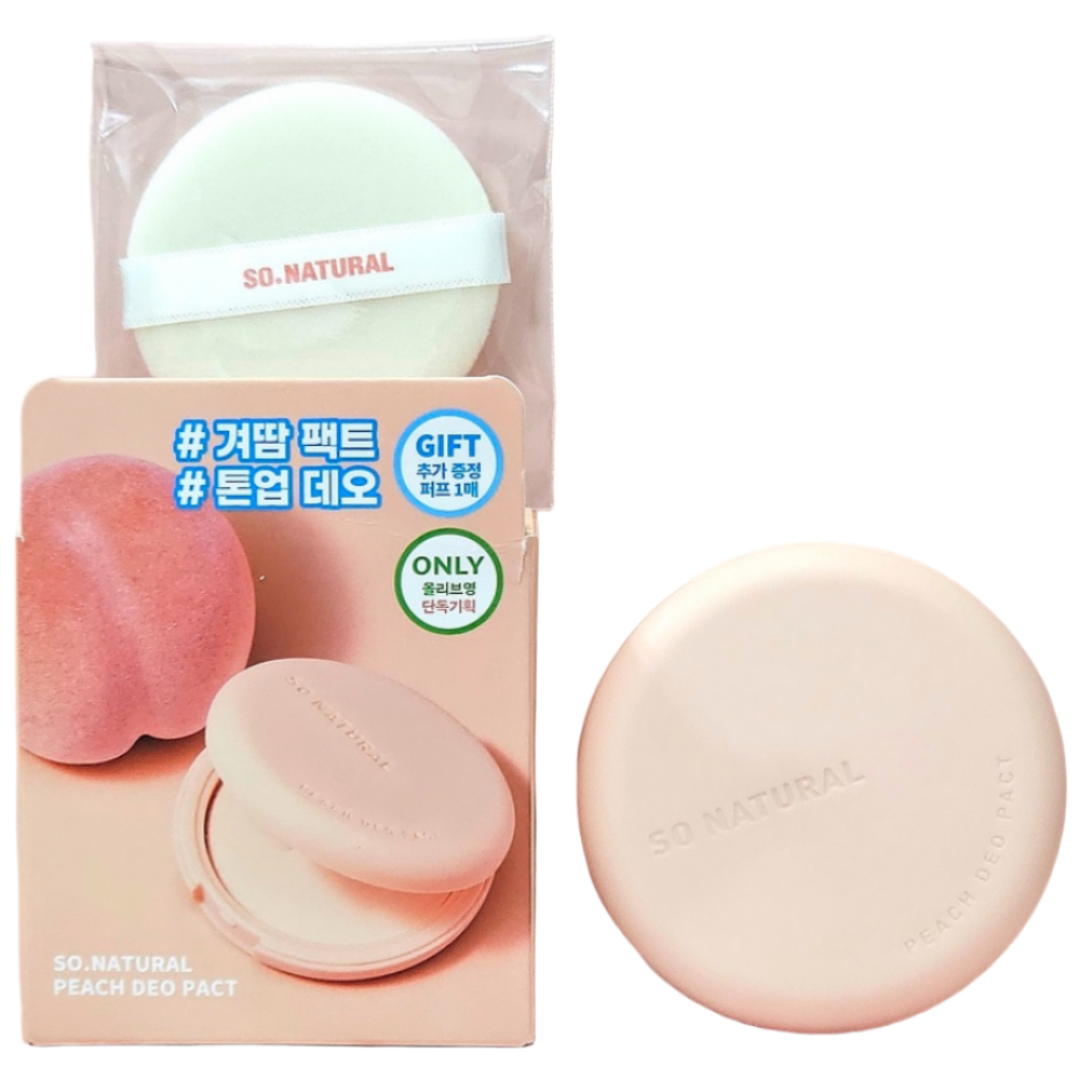 쏘내추럴 파우더포룸 뽀송 톤업 피치 데오 팩트, 1개 16,190원