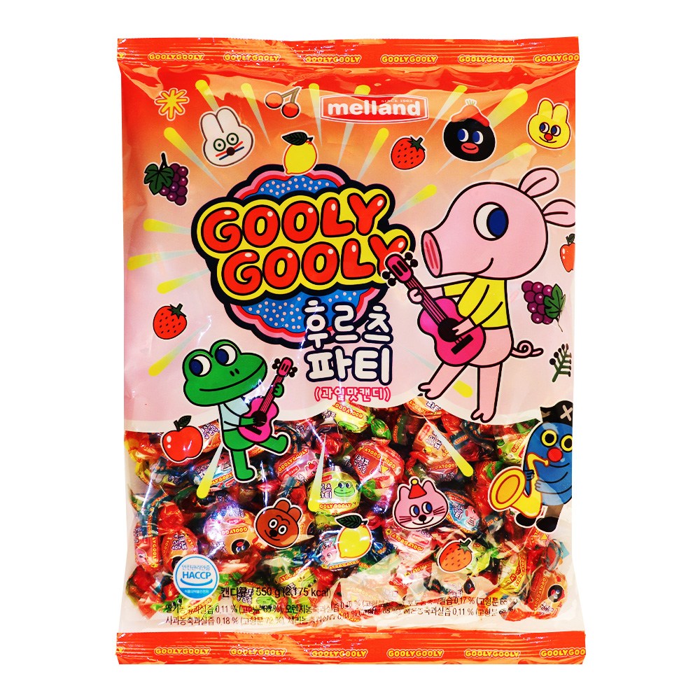 대용량갓성비/175_멜랜드 후르츠파티 550g  /업소용과자사탕인간사료안주사무실모임간식 5,930원