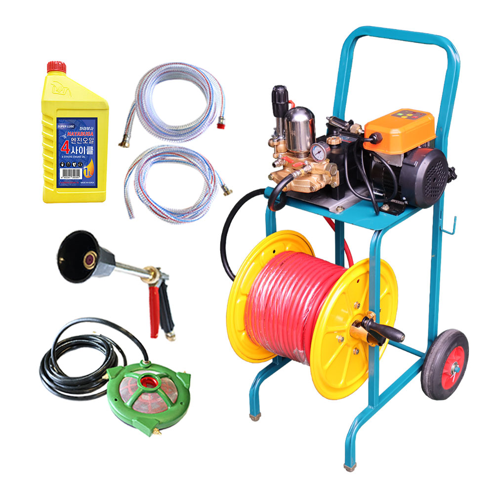대덕테크 파워 분무기 2 이동식 전기 고압 동력 농약 주행식 살포기 100m 호스릴 + 교반기, 단일색상, 1개 696,900원