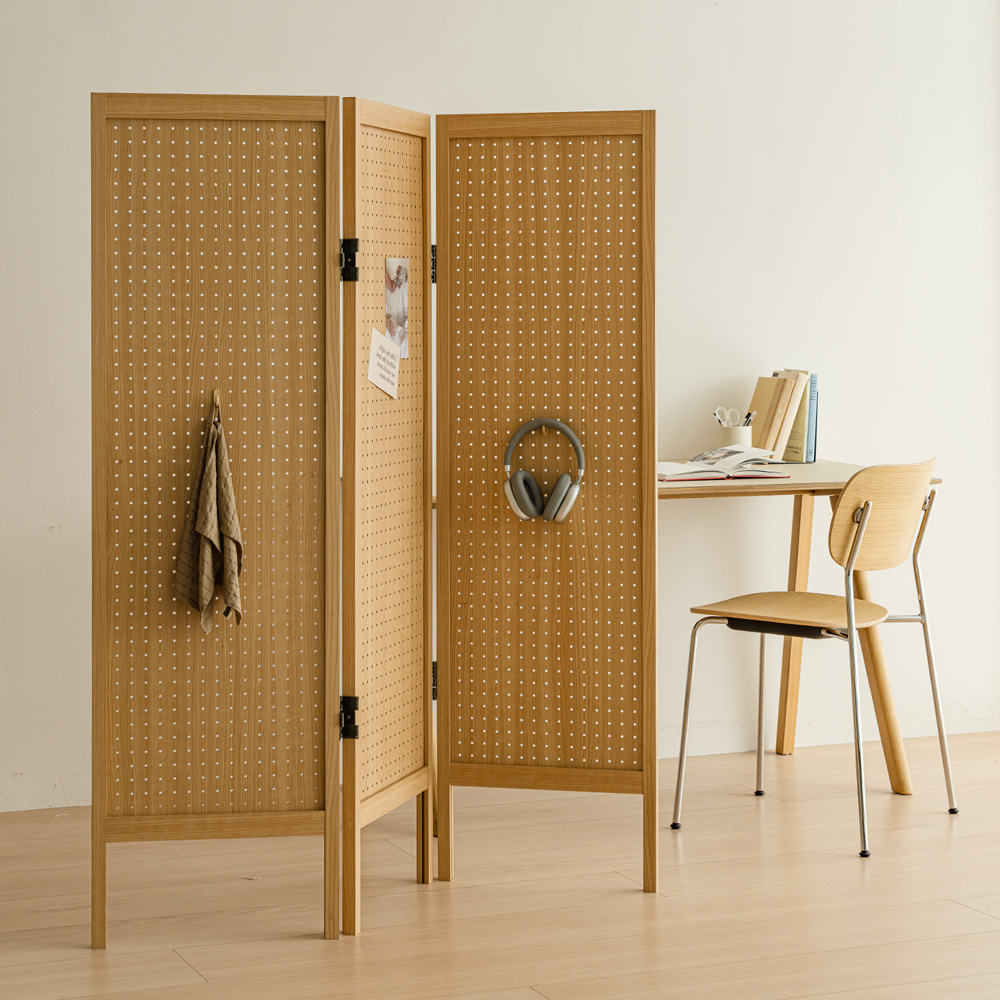 우드레이 바인 스탠드 타공파티션 3단, 메이플 128,800원