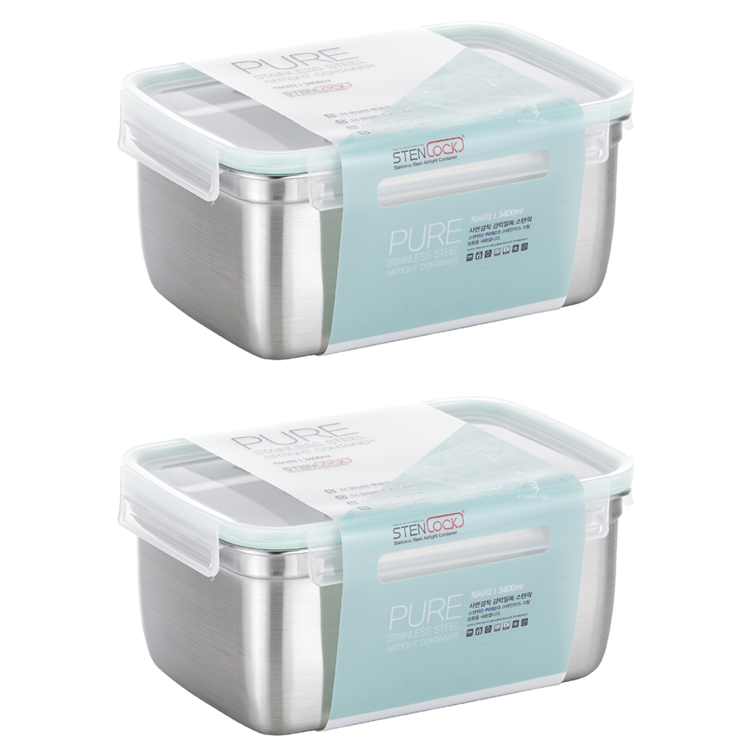 스텐락 퓨어 밀폐용기 직사각 9호 19,440원