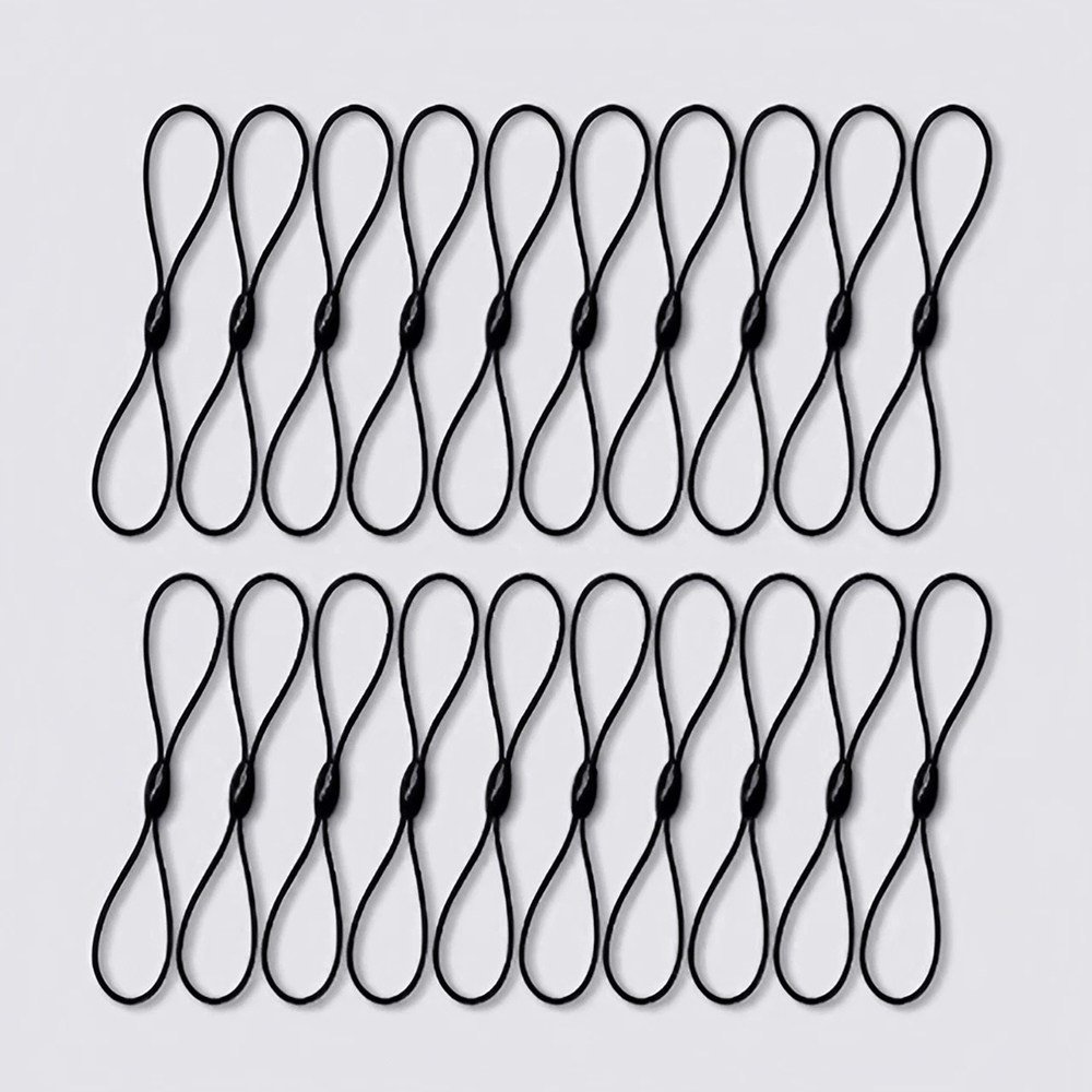 핸드폰 키링 8자 연결 고리 고무줄, 20개, 블랙 11,000원