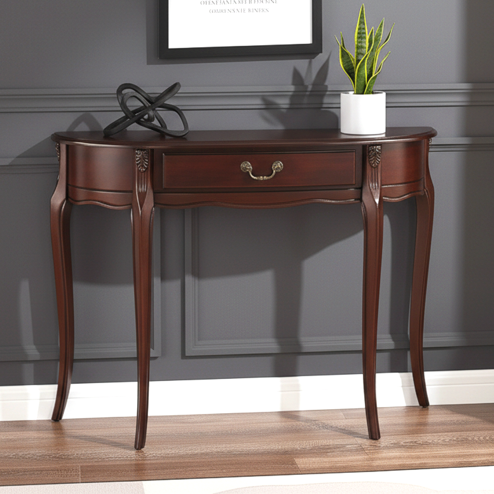 세벨라 프렌치 엔틱 콘솔 현관 복도 원목 가구 장식장 화장대 서랍장, 블랙월넛 289,900원