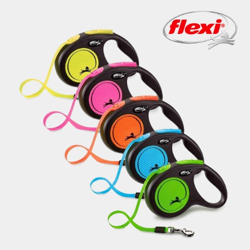 플렉시 뉴 클래식 네온 자동줄 리드줄 테이프 타입 S/M 소형견 중형견 대형견 Flexi 리쉬 28,900원