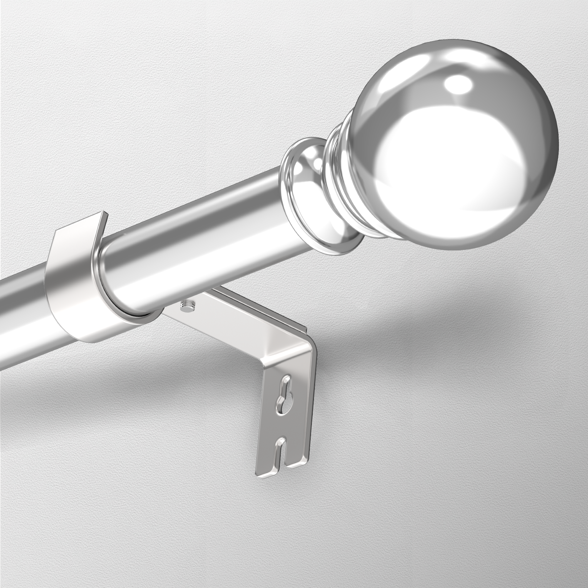 Vellichor 길이를 조절할 수 있는 고급 스테인리스 스틸 현대식 커튼봉 25mm, 설치가 편리한 커텐봉 원형, 은색 21,980원