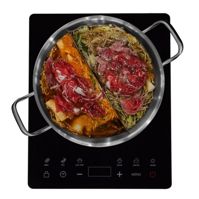 키친아트 IH 스텐 반반냄비 샤브샤브 전골 인덕션 스테인레스 나눔냄비 30cm 38,900원