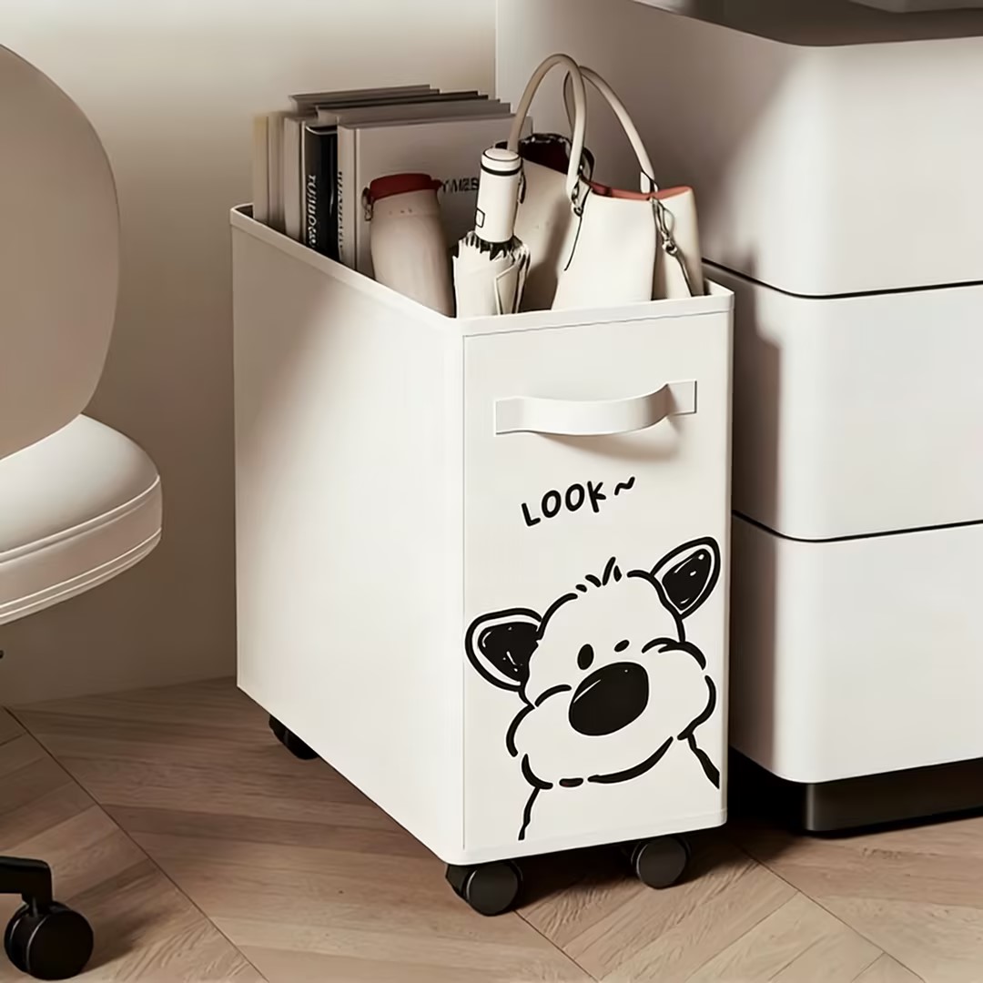 천(옷감) 소재 정리 바구니 - 고양이/강아지 무늬, 1개, 흰색 강아지 모델 9,500원