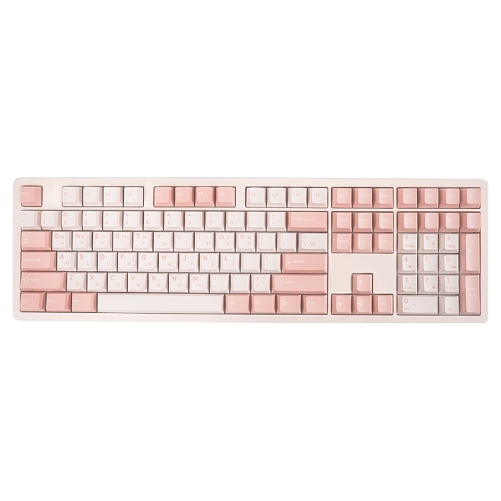 큐센 PBT 풀윤활 가스켓 유무선 기계식 키보드 하이무 저소음 핑크솔트축, 벚꽃, Q108, 제조사축 62,400원