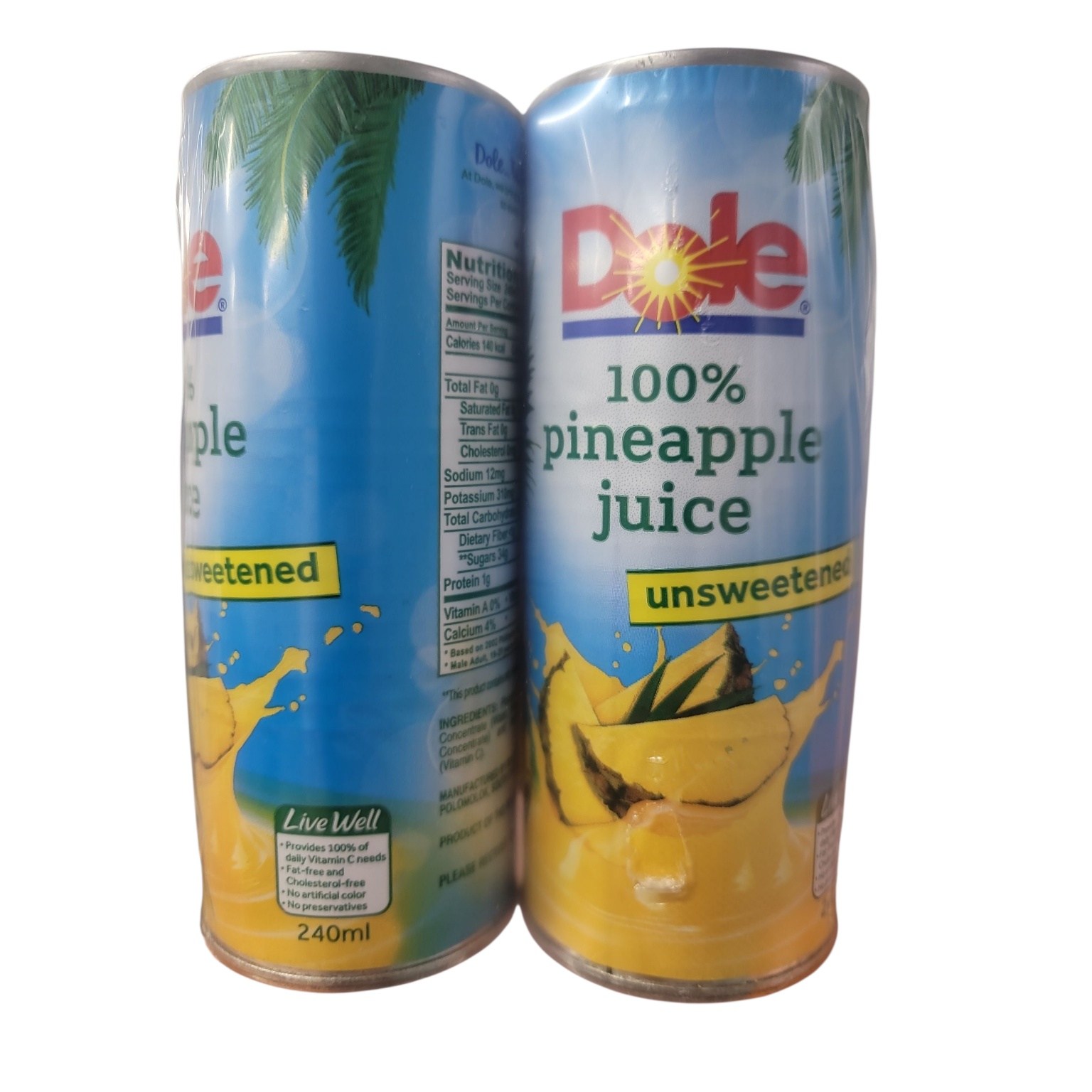 [필리핀음료] DOLE 돌 파인애플주스 240ml x 4캔 7,600원