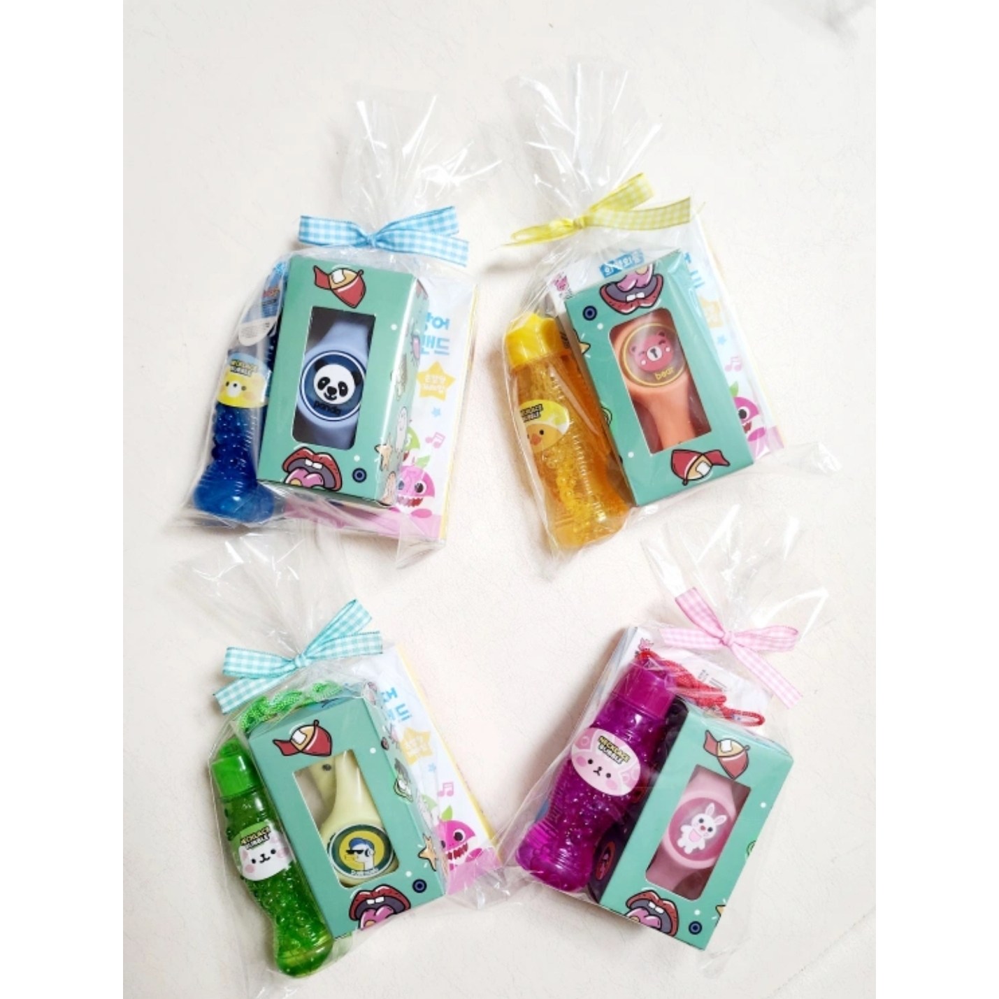 어린이집 유치원 생일 선물 답례품  구디백 모기퇴치팔찌 비눗방울 핑크퐁밴드 4개 16,900원
