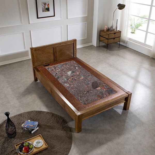 구들장건강 모던 서랍형 싱글 홍칠보석 돌침대 520,900원