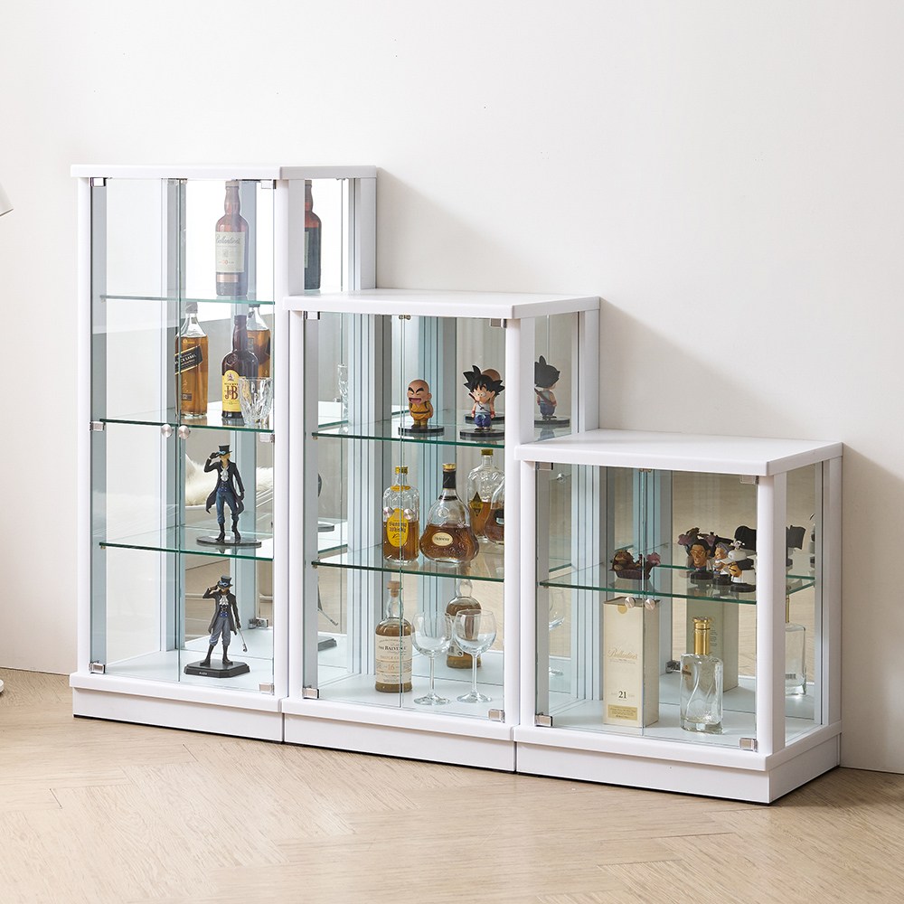 빌바오 2단 3단 4단 화이트 유리 진열장 600 위스키 피규어 레고장식장 DEDD038S 174,000원