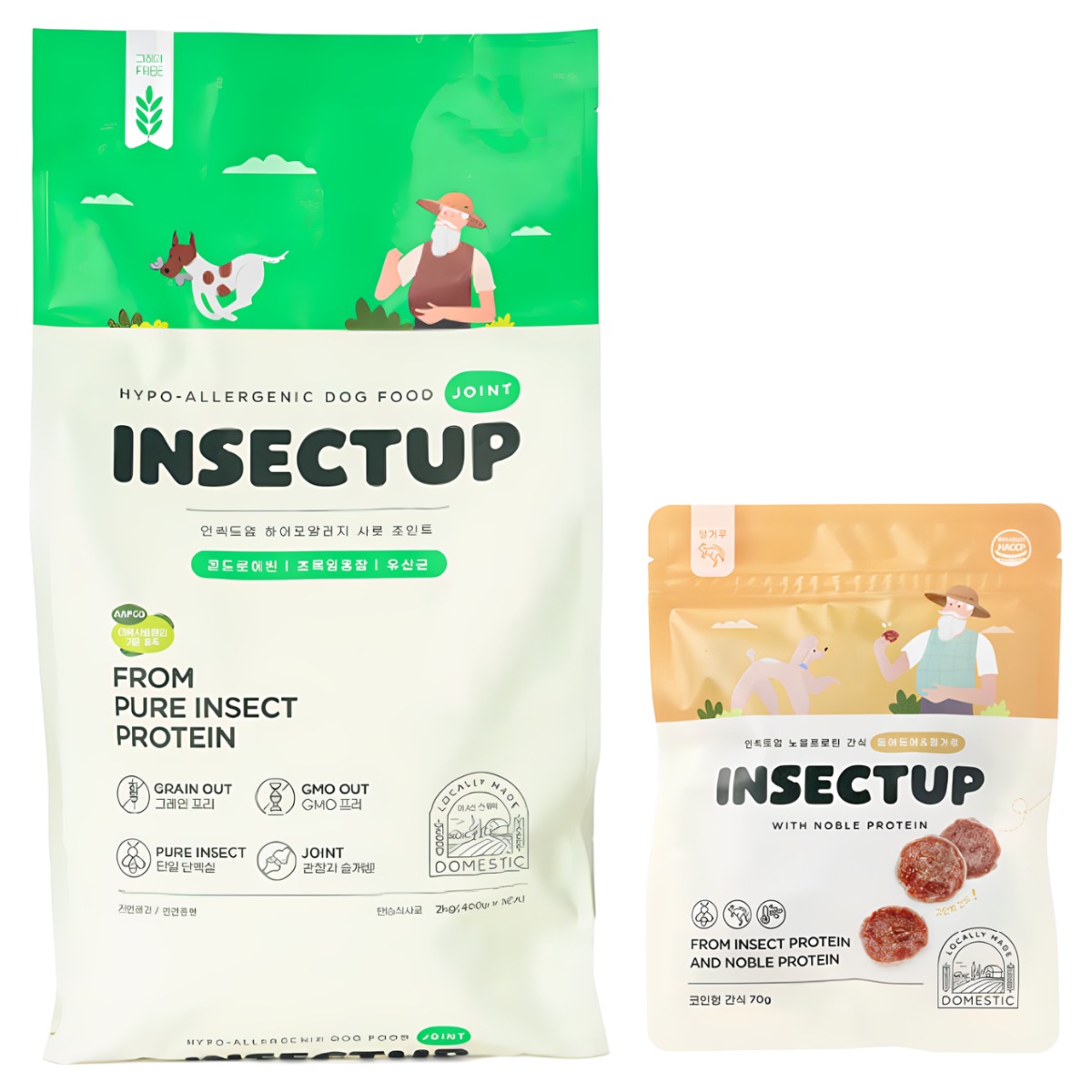 인섹트업 하이포알러지 강아지 사료 소프트 눈물 동애등에  조인트 2kg+노블프로틴 간식(캥거루) 36,900원