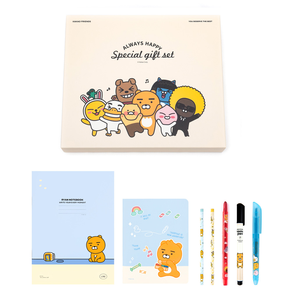 [카카오프렌즈 마음 문구세트] 초등학생 단체선물 학용품 웰컴키트 어린이집선물 유치원구디백 문구류 학용품세트 어린이날구디백 카카오문구세트 문구팬시 초등학생학용품 유치원생일답례품 6,200원