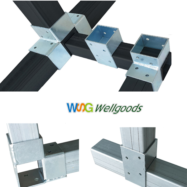 웰굿즈 사각파이프조인트 아연 각파이프 연결 각관 브라켓 3,500원