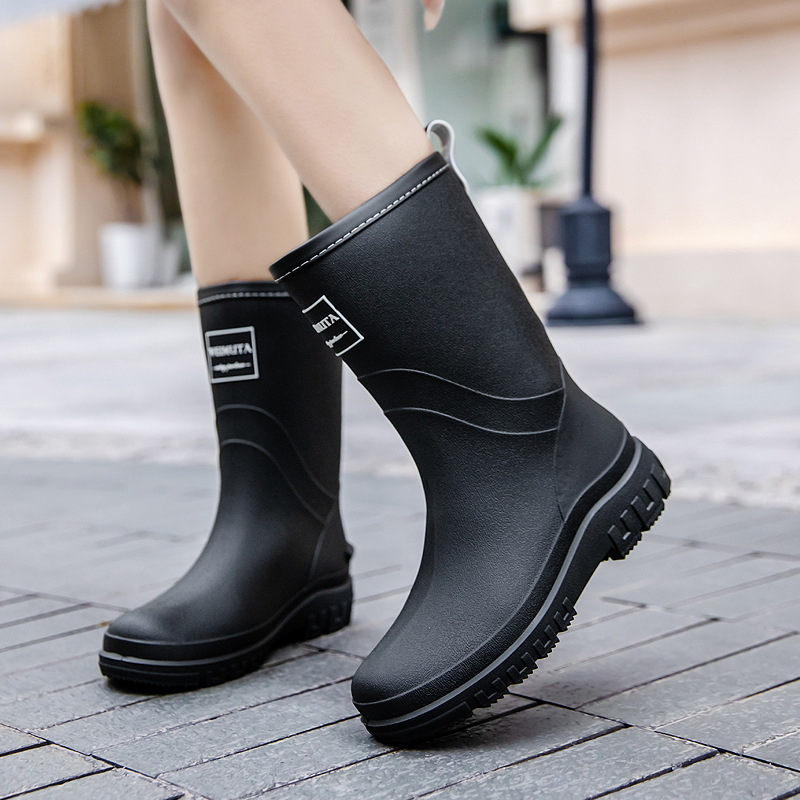 Modern Fashion 심플 여성 미들 장화 미끄럼방지 레인부츠 21,090원