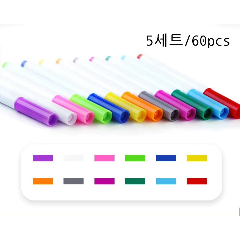 문화연필 블랙보드마카, 흰색, 12개, 5팩, 색상 30,000원