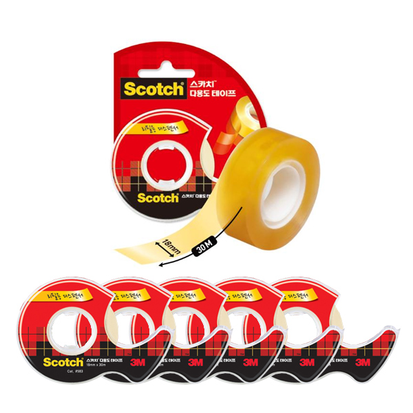 [감동] 스카치 투명테이프 디스펜서 12mm 18mm 6개입, 6개, 투명 테이프 19,800원