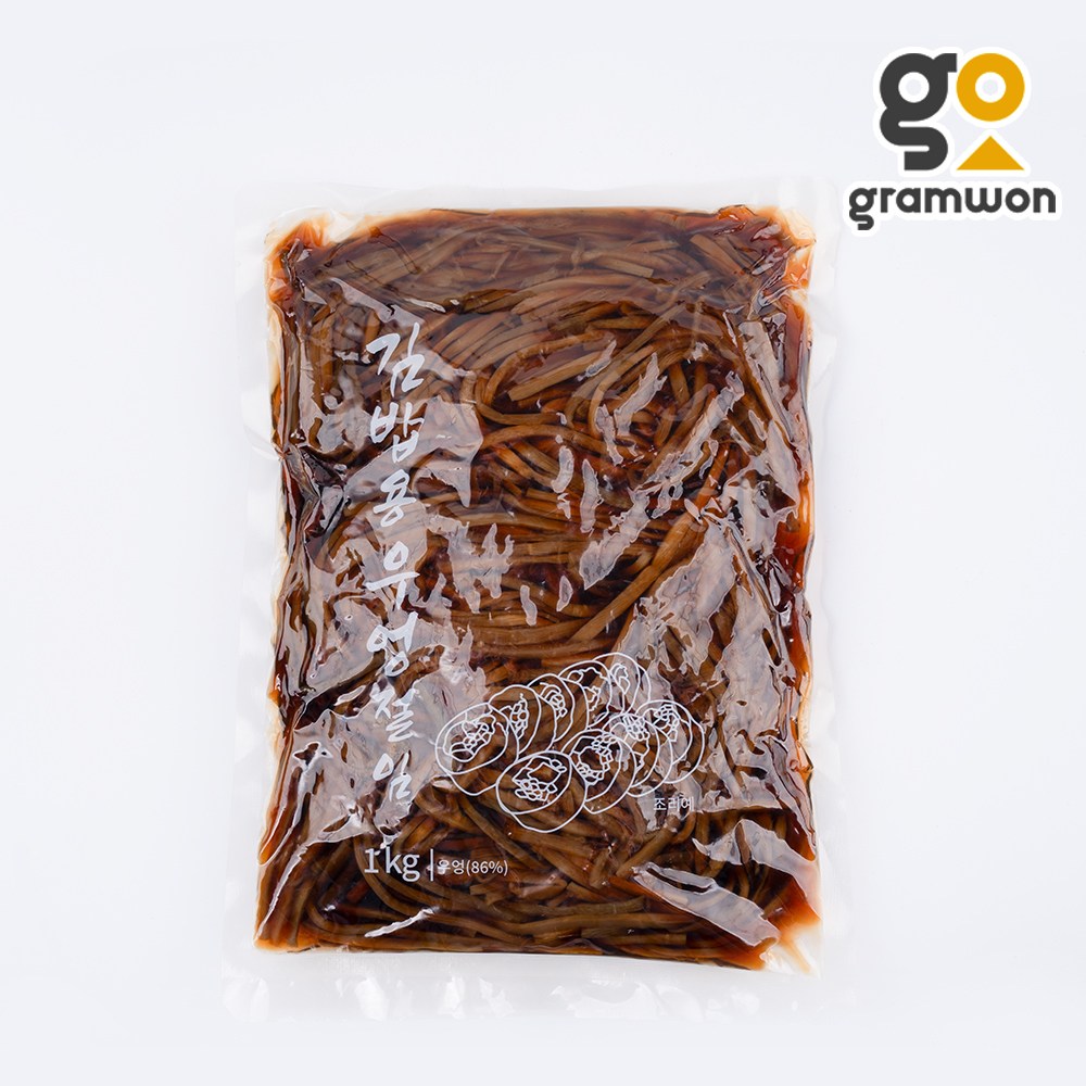 김밥용 우엉 절임(고형량 86%) 1kg 코우 김밥재료 식자재, 1개, 1kg 8,730원