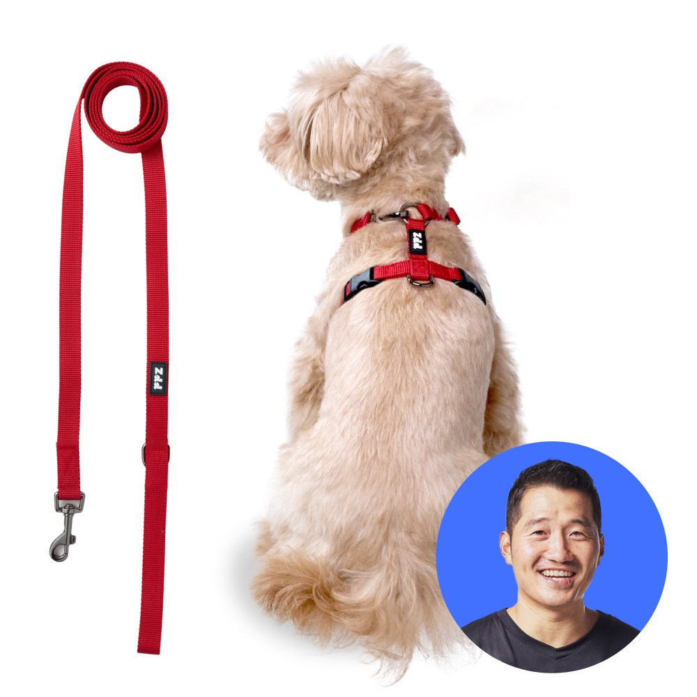 강형욱 추천 퍼피즈 어드벤처 후크형 가슴줄+ 3m 리드줄 세트 62,800원