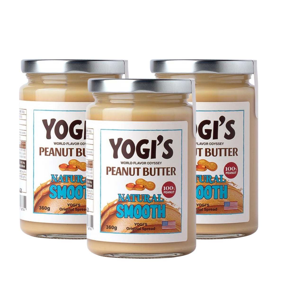 요기스 NON-GMO 무가당 땅콩버터 스무스 100% 무첨가 360g, 3개, 3개, 360g 36,740원