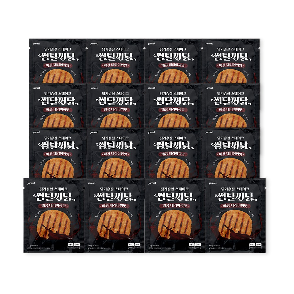 재미어트 썸탈꺼닭 소스 닭가슴살 스테이크 매콤 데리야끼 맛 (냉동), 16개, 120g 40,900원