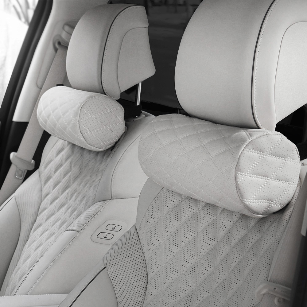 지엠지모터스 타공 가죽 메모리폼 차량용 목쿠션, 그레이, 2개 19,800원