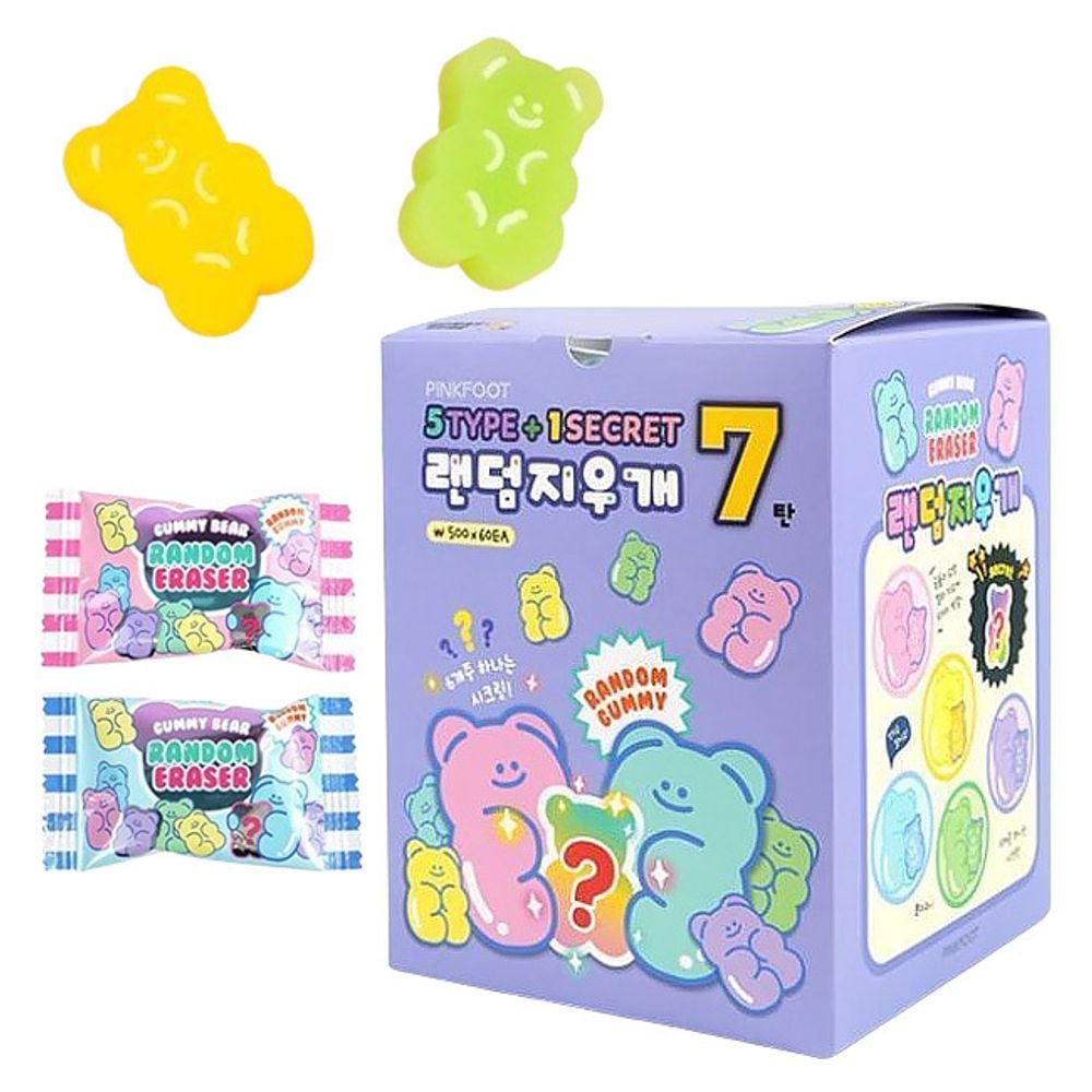 무결 핑크풋 곰젤리 지우개 랜덤뽑기 60개 1세트 문구점 수능 36,500원