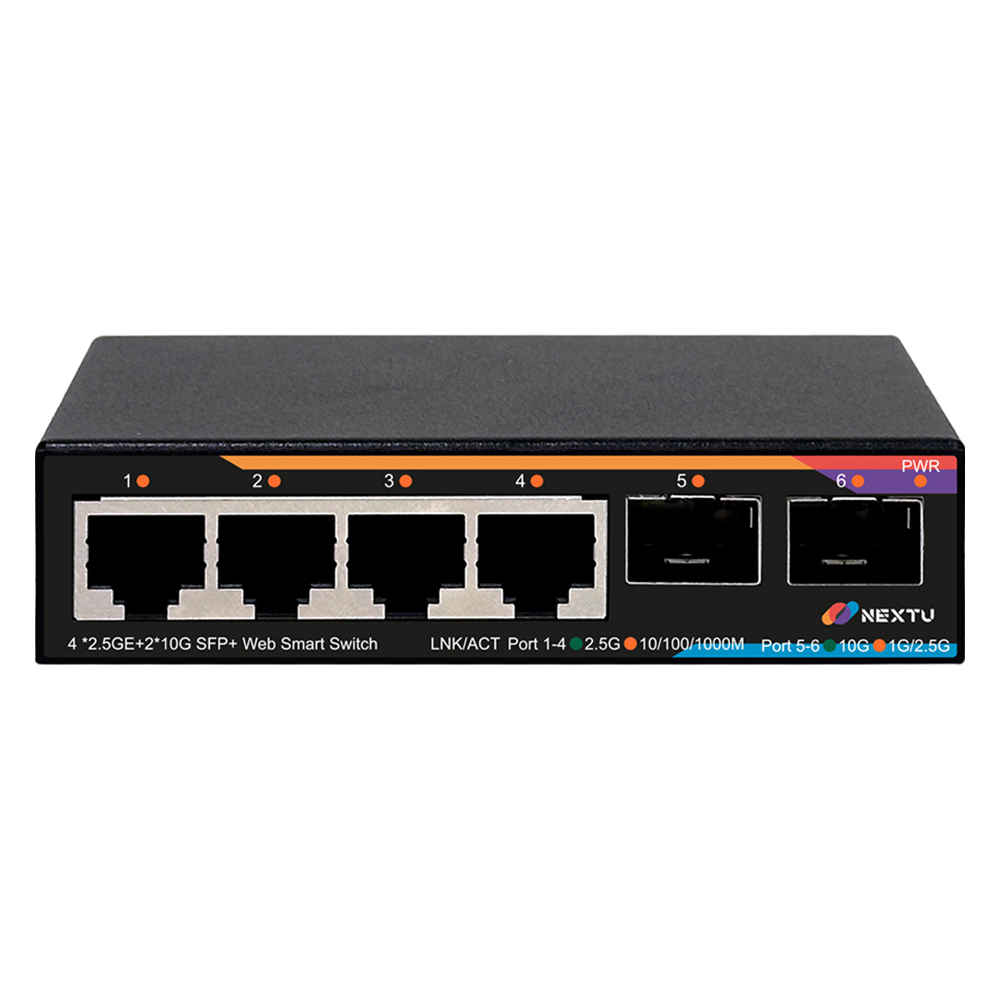 넥스트유 4포트 2.5G + 10G 2SFP 멀티기가 웹스마트 스위치 허브 스재미, 4256GWS-10G, 1개 70,200원