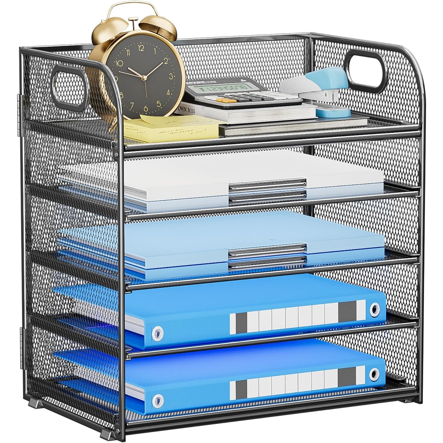 GAPINO 철재서류함 서류 정리함 책상 수납 서류함, 블랙 29,000원