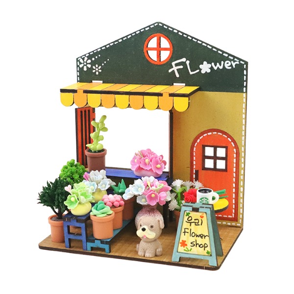 정인아트 조립식 미니어처 꽃가게 (2개입) / 만들기 재료 / 부자재 5,000원
