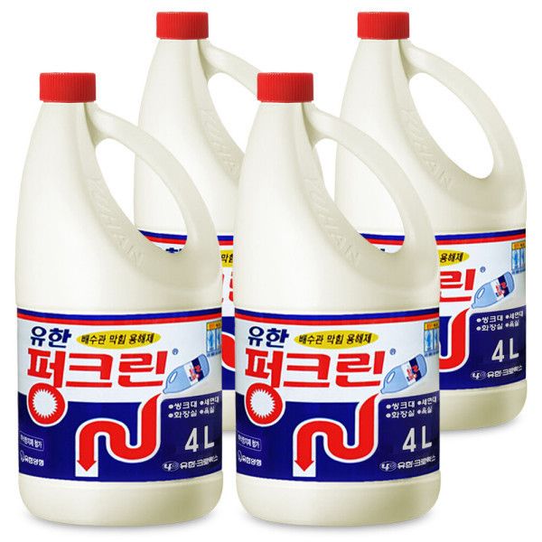 대용량 유한 펑크린 4L x 4개 배수관 배수구 세정제 40,900원