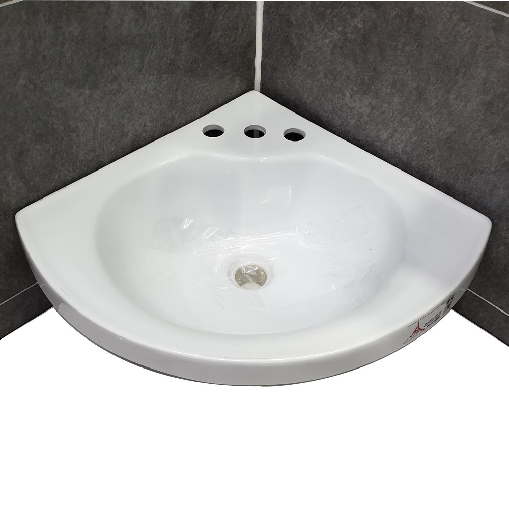 봄봄 코너세면대 미니세면대 벽걸이 모서리세면대 안전한세면대, 1개 45,000원