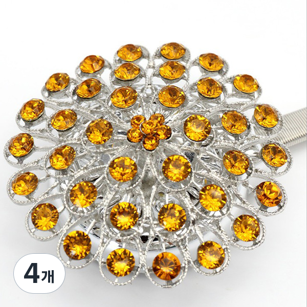 1+1 크리스탈 커튼집게 커튼홀더 타이백 자석 커튼홀더 인테리어, 4개, 오렌지 21,780원