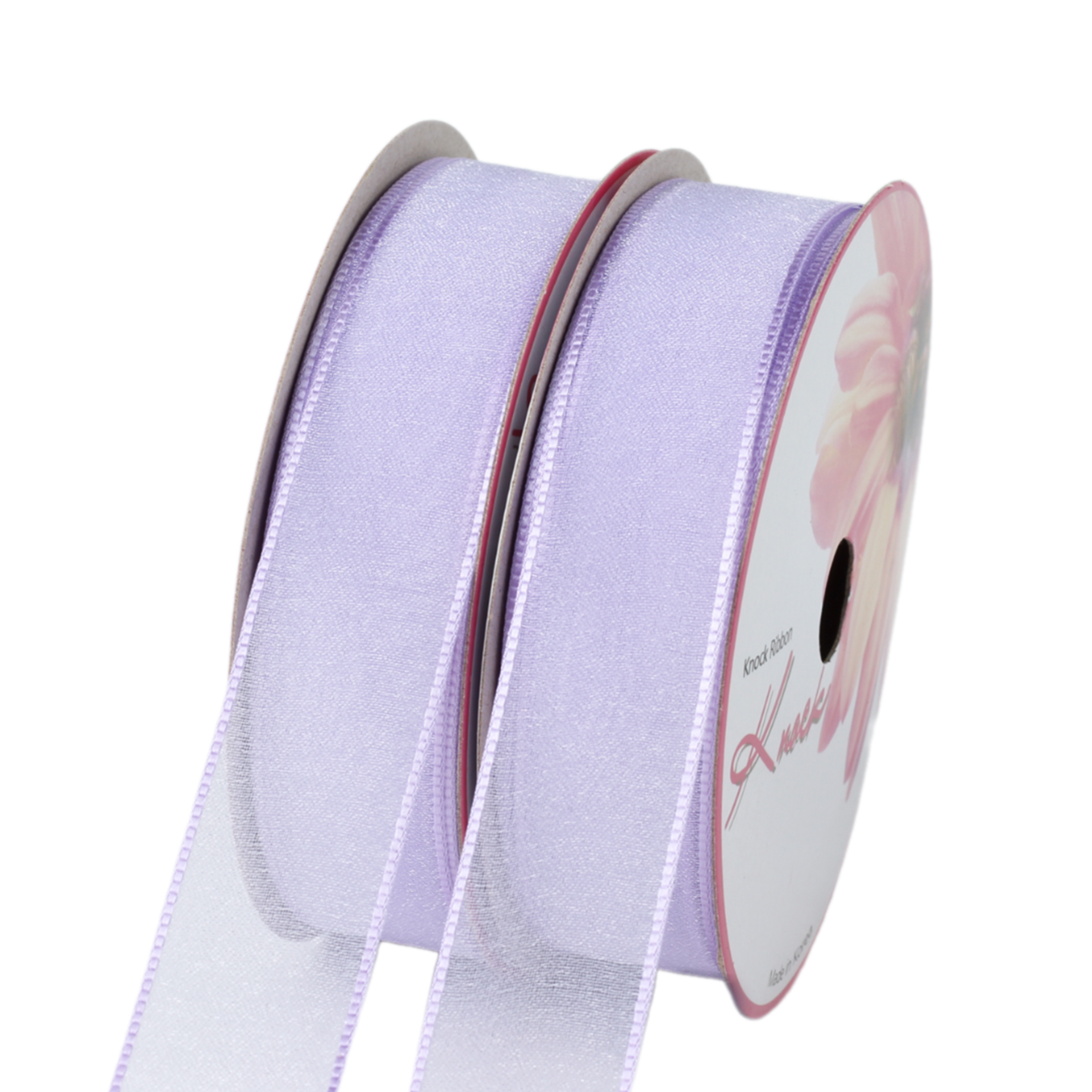 노크원 펄오간디 리본끈 25mm, 연보라, 15m, 2개 8,590원