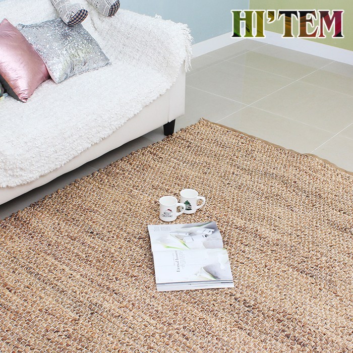 힛템 라탄 수공예 옥잠화 천연수초 러그 카페트 멍석매트 65,000원