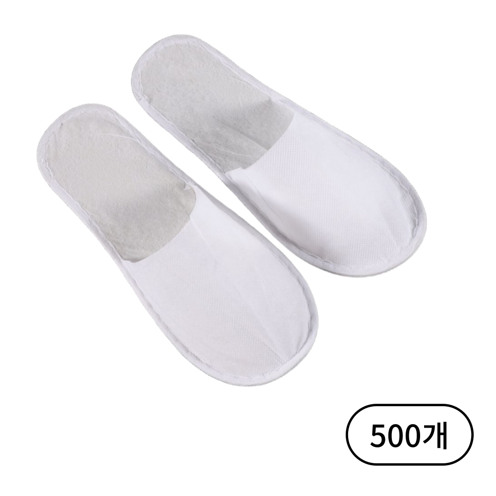 일회용 슬리퍼 호텔 모텔 기내 손님용 여성 실내화 보급형, 500개, 화이트 82,240원