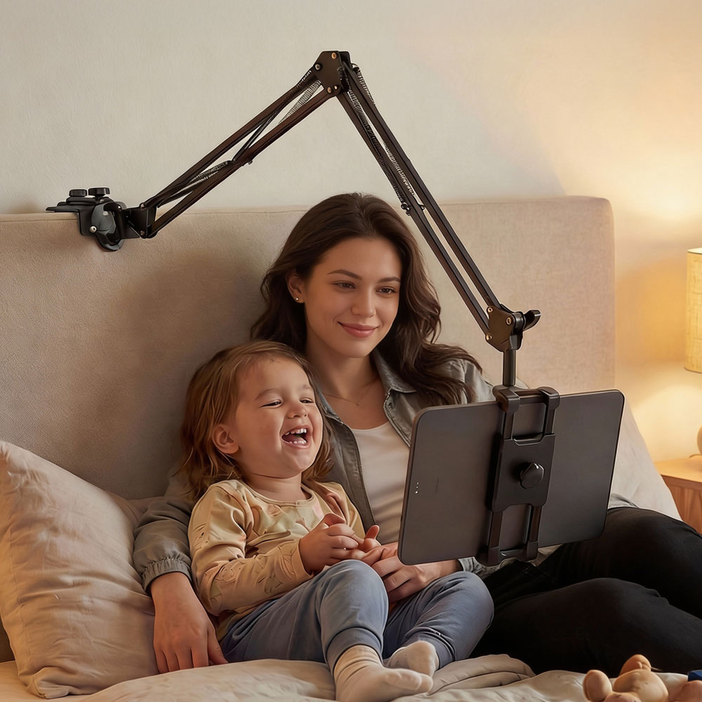 셀그립 3단 82cm 침대 태블릿 거치대, 1개, 블랙 14,900원