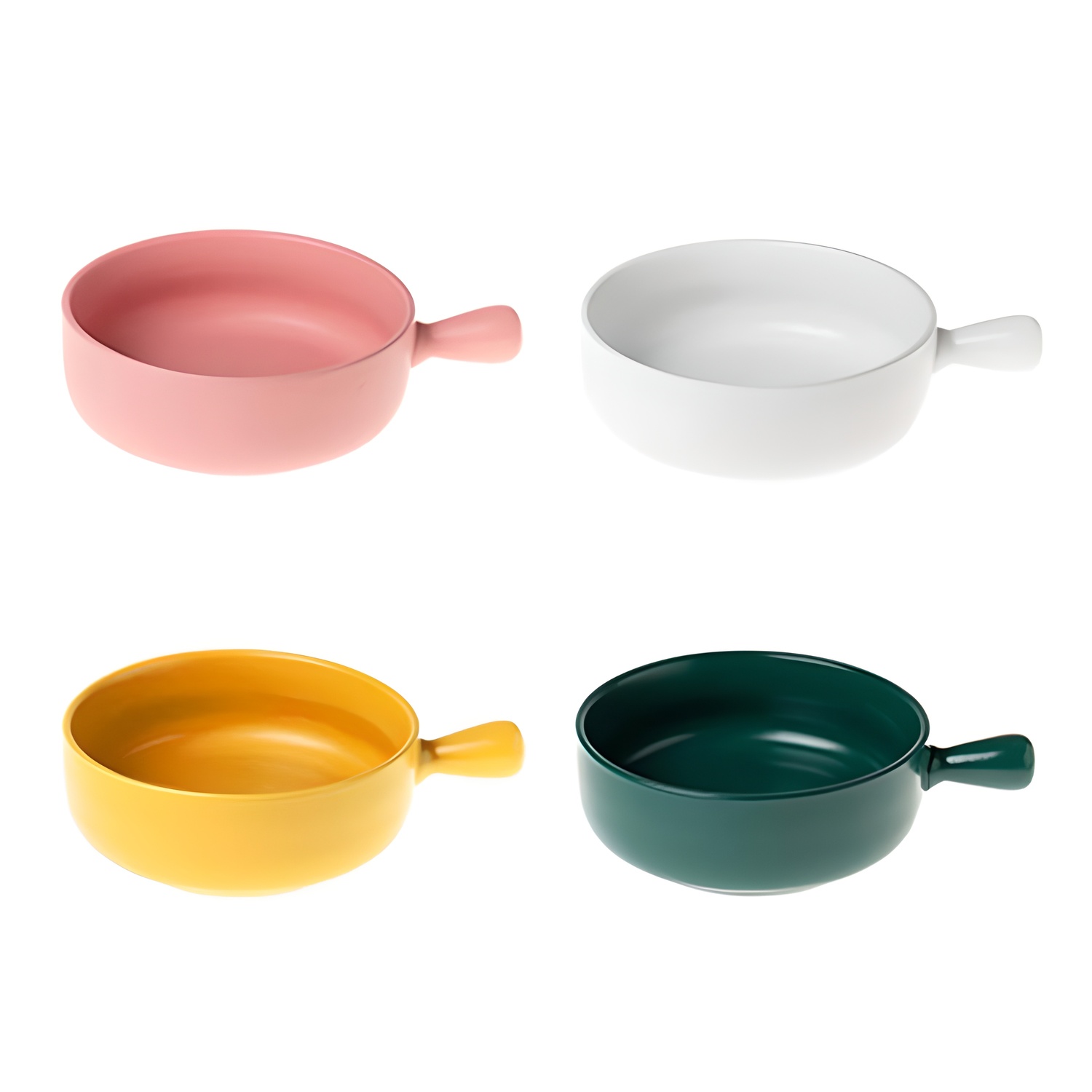 티온스 T40 손잡이그릇 면기 앞접시 오븐용 파스타그릇 4종 세트, 옐로우 + 그린 + 핑크 + 화이트, 1세트 22,120원