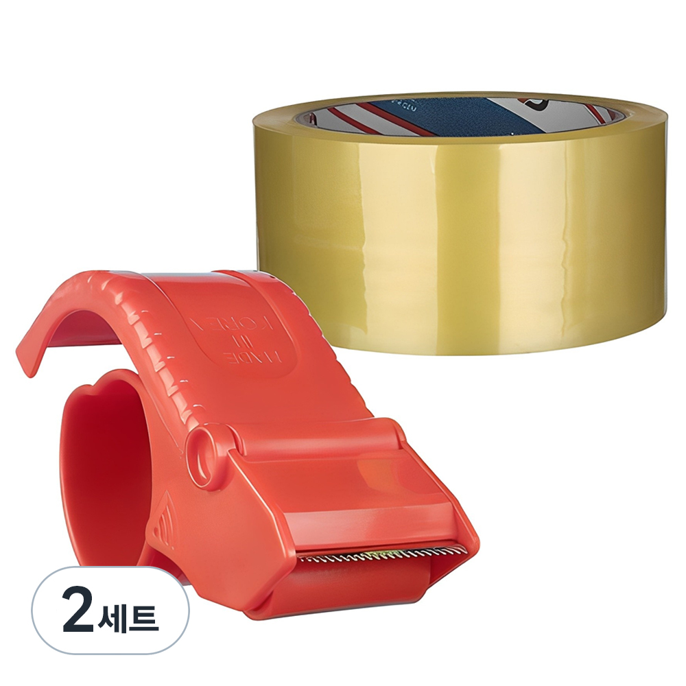 대박테이프 투명 박스테이프 50m + 커터기, 2세트 6,900원