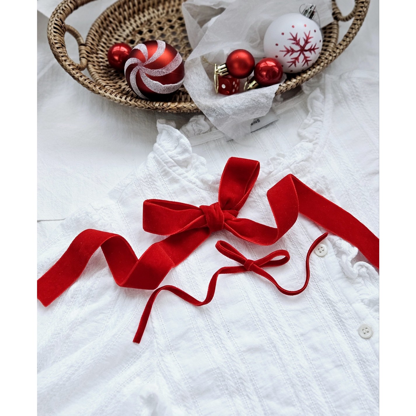 풍투 국산 양면 크리스마스 트리 리본 끈 벨벳 테이프 13,370원