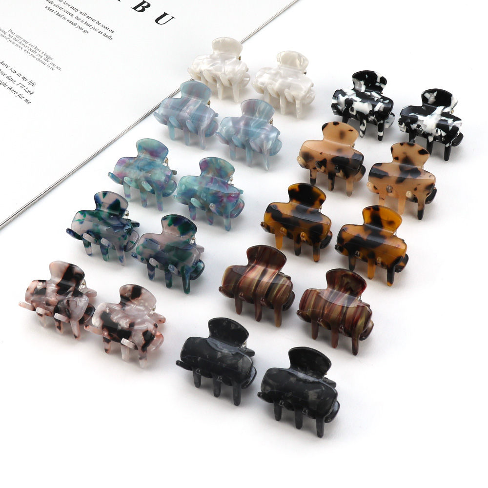 코욜하우키 프랑스핀 호피 마블 미니 헤어 집게핀 머리핀 2개 1세트 6,900원