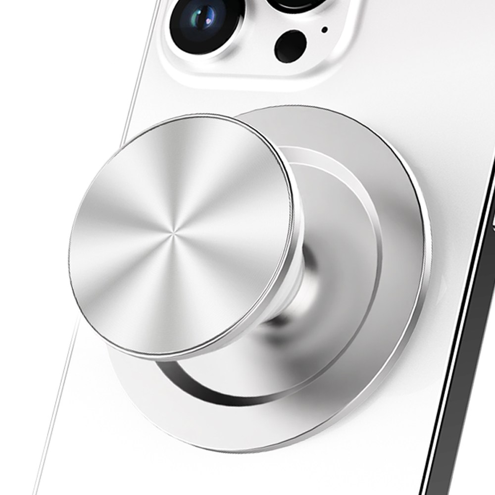 3배 티타늄 자석 맥세이프 그립톡 홀더 스마트톡 핸드폰 핑거링 거치대, 1개, 실버 16,900원