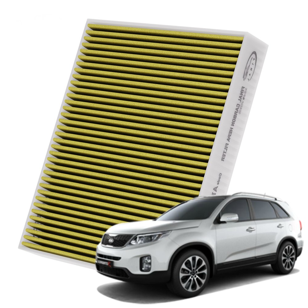 기아 쏘렌토 전차종 자동차 에어컨 히터 필터 초미세먼지 차단 활성탄 필터, 1개, 뉴 쏘렌토R 12년~14년-에어컨필터 A05 12,900원