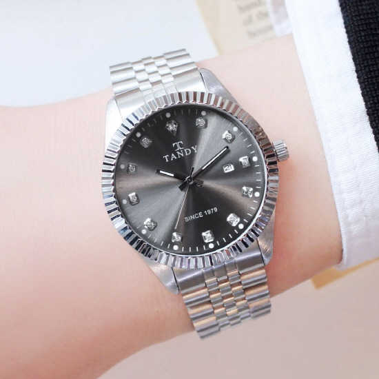[TANDY] 탠디 럭셔리  캘린더 메탈 손목시계(오스트리아 스톤 식입) T-3909  남성용 3종중 택1(탠디 쇼핑백 증정) 89,000원