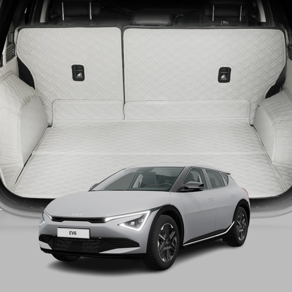 (증정 이벤트)디테일링 우븐블럭 트렁크매트 기아 더 뉴 EV6 (F/L), 그레이 x 실버 139,000원