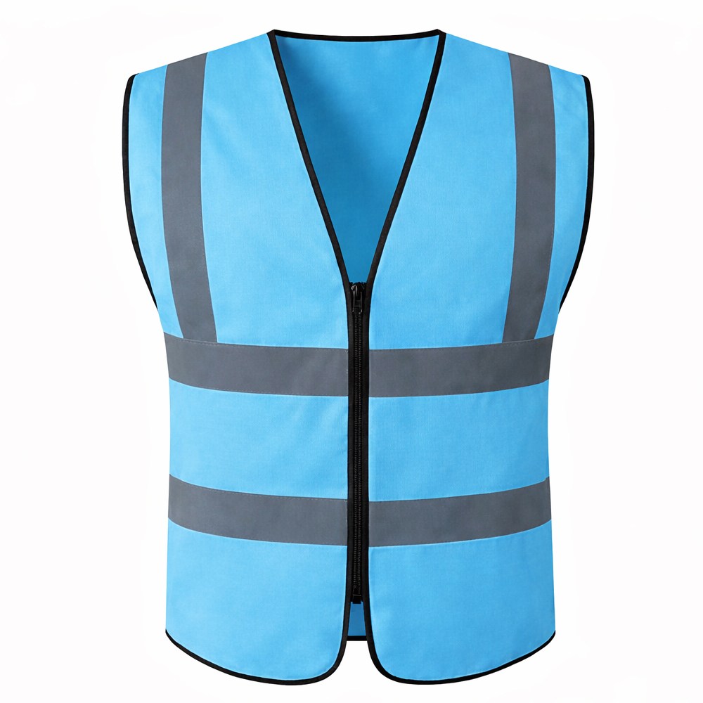 하이라이트 숄더라인 지퍼 베이직 안전조끼, 스카이, 1개 5,500원