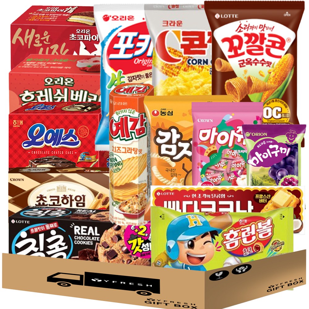 미니 파이 스낵 젤리 골고루 담은 브랜드 간식세트, 1세트, 14종 과자모음 21,200원