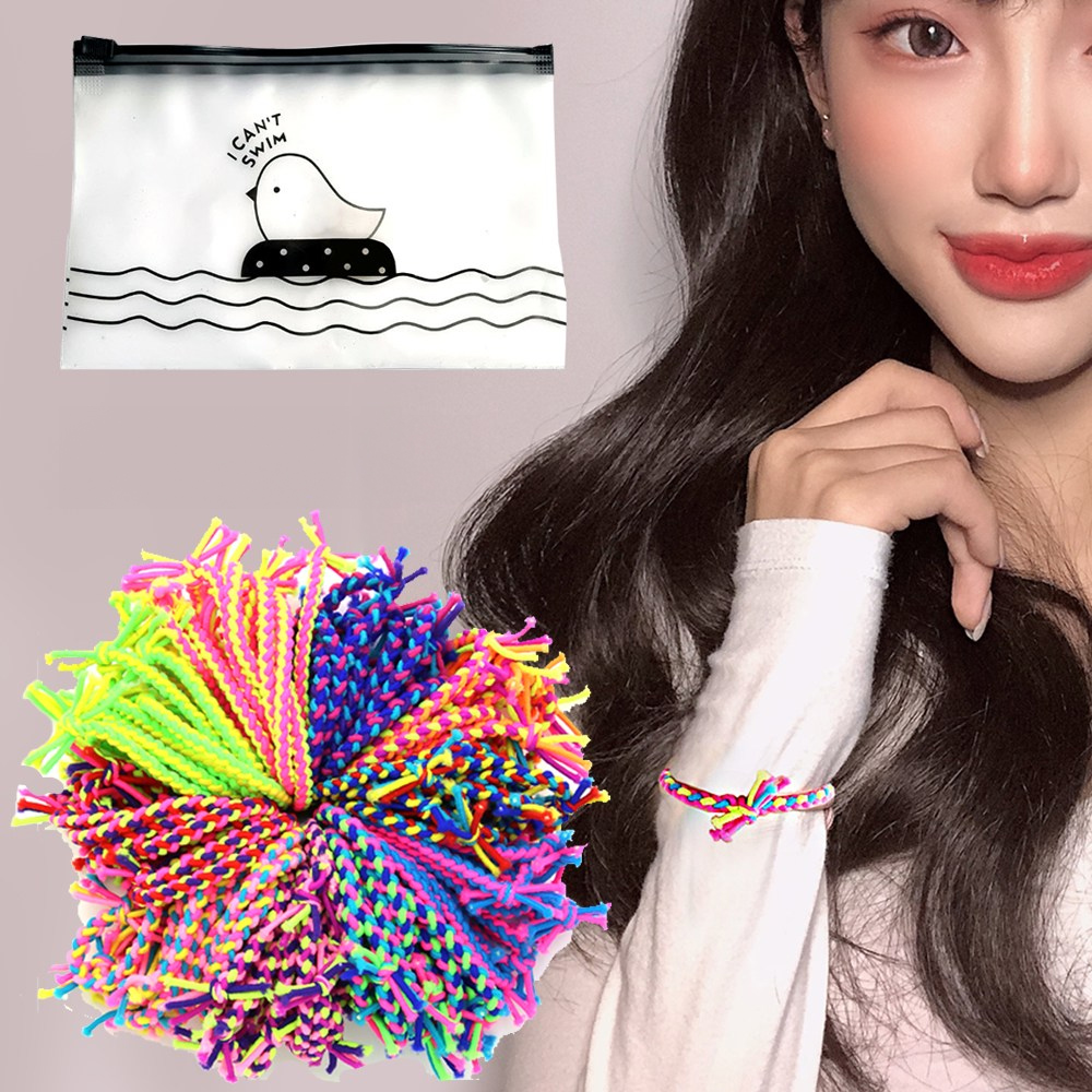 미다미 100개 대용량 파우치 고무줄 짱짱한 트위스트 꼬임링 19,900원