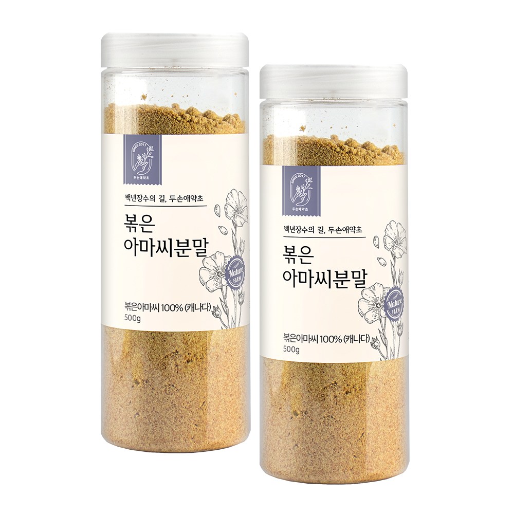 두손애약초 볶은아마씨분말, 2개, 500g 23,500원